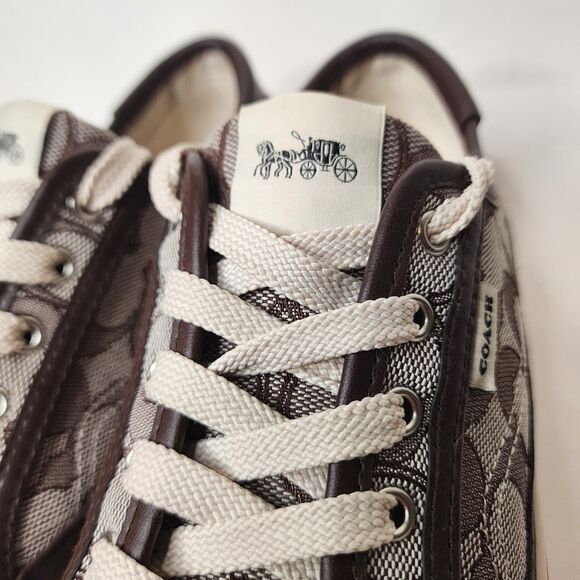 Coach Citysole Platform Sneaker Shoes Monogram Logo Womens Size 8 - Picture 7 of 16